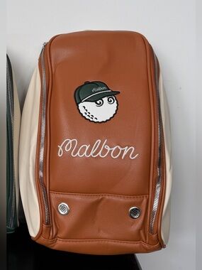 Malbon Golf Shoe Bag | PU Leather | Large Capacity Breathable Shoe Case